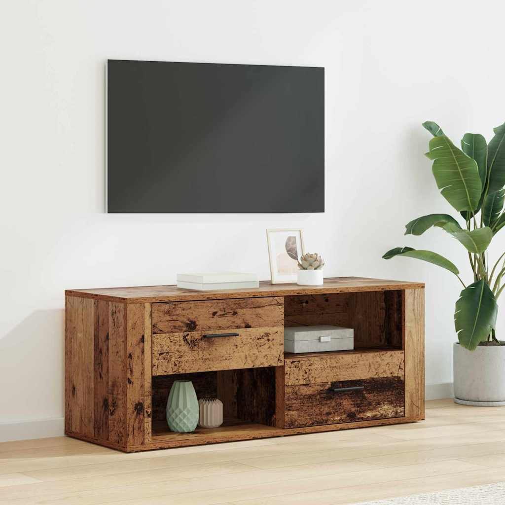vidaXL Gabinete de TV con cajón Madera Vieja 100 x 35 x 40 cm