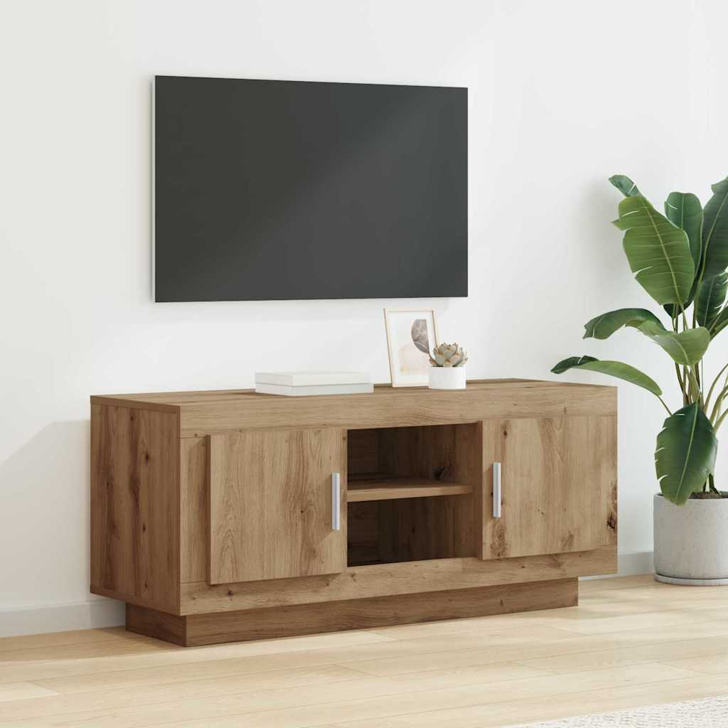 vidaXL Gabinete de TV Roble artesanal 102 x 35 x 45 cm