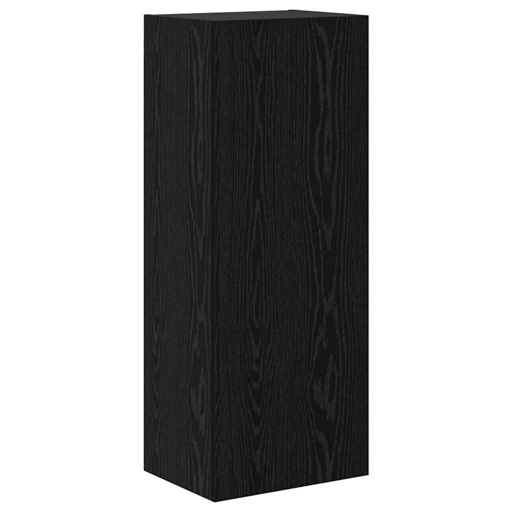 vidaXL Mueble de TV Montado en la Pared Roble Negro 40,5 x 30 x 102 cm - Image 2