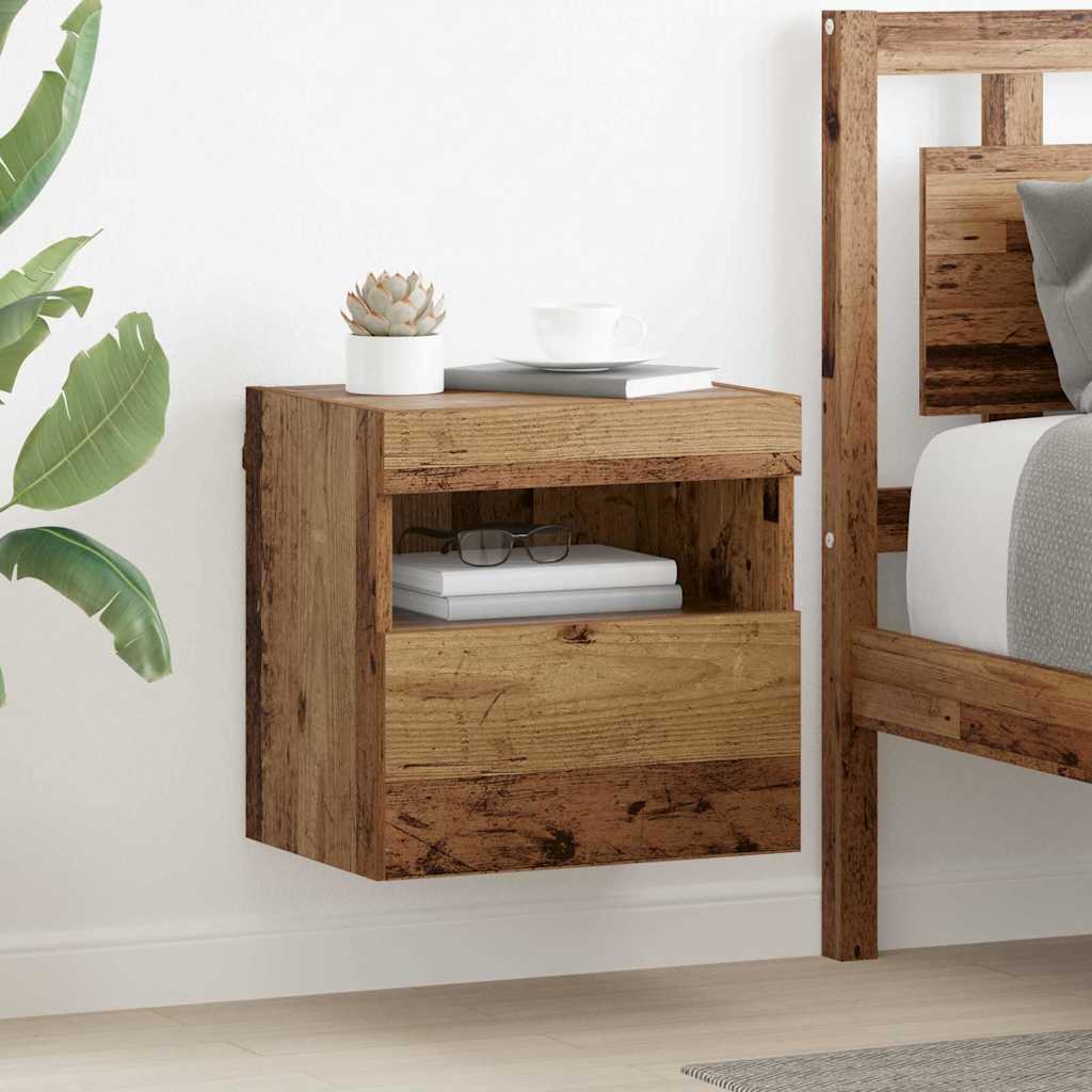 vidaXL Gabinetes de pared para TV 2 pcs Madera Vieja 40 x 30 x 40 cm
