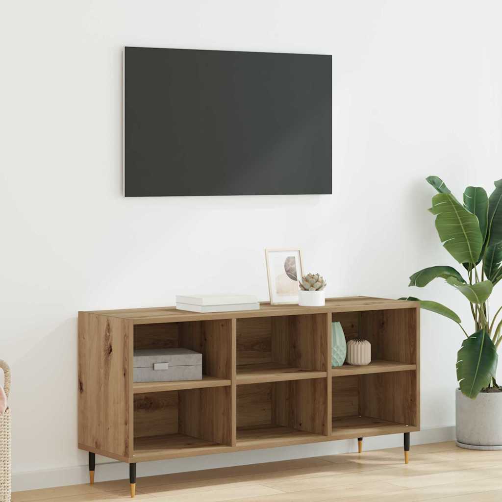 vidaXL Gabinete de TV Roble artesanal 103,5 x 30 x 50 cm