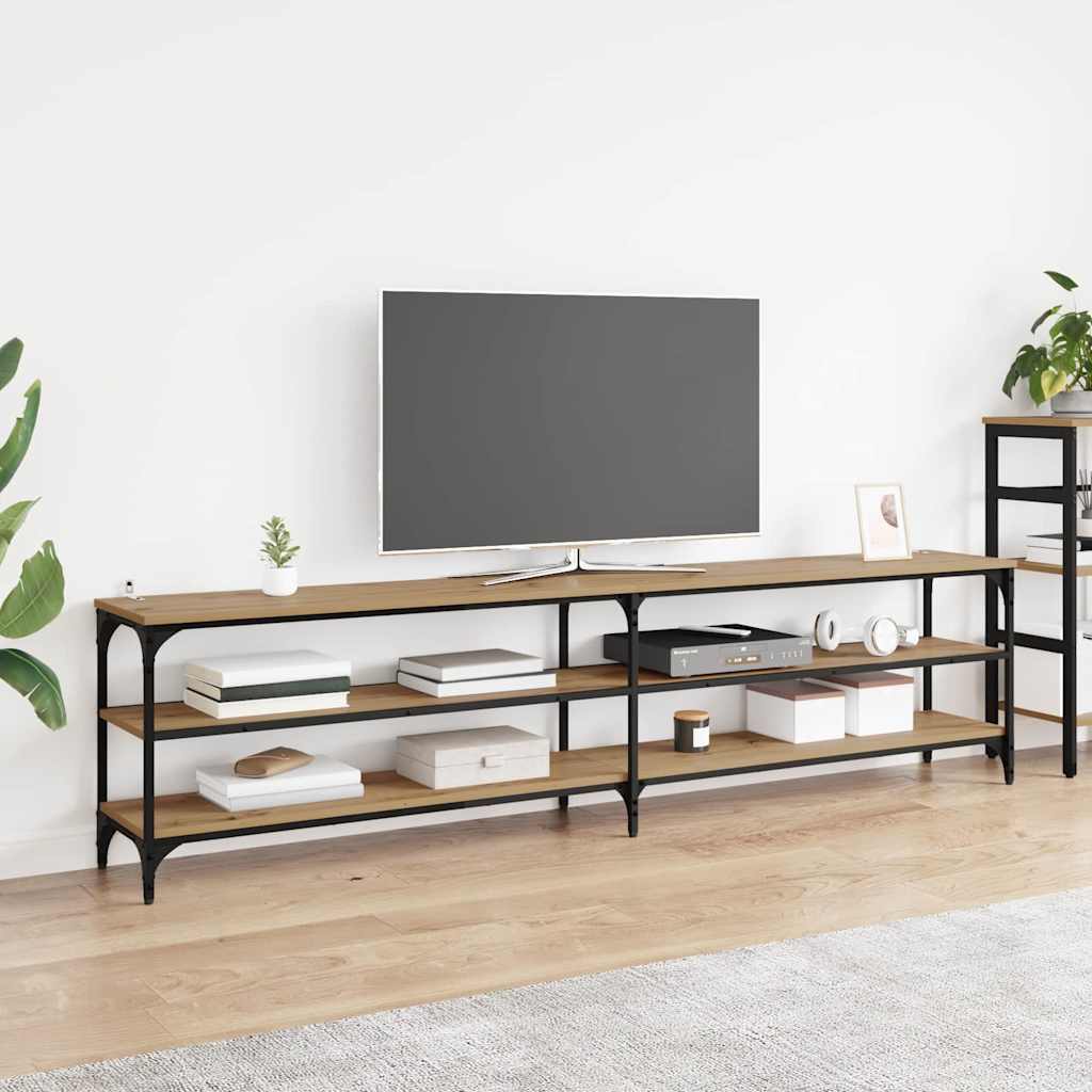 vidaXL Gabinete de TV Roble artesanal 200 x 30 x 50 cm