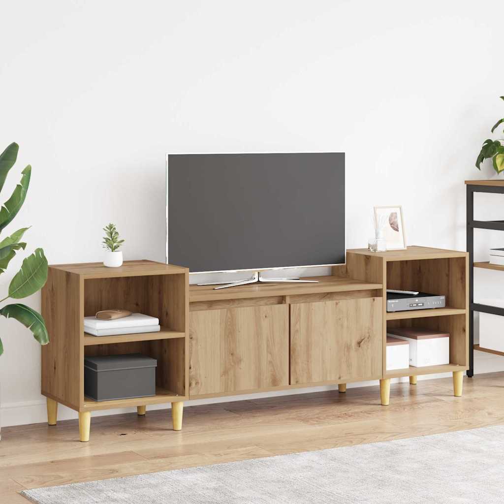 vidaXL Gabinete de TV Roble artesanal 160 x 35 x 55 cm