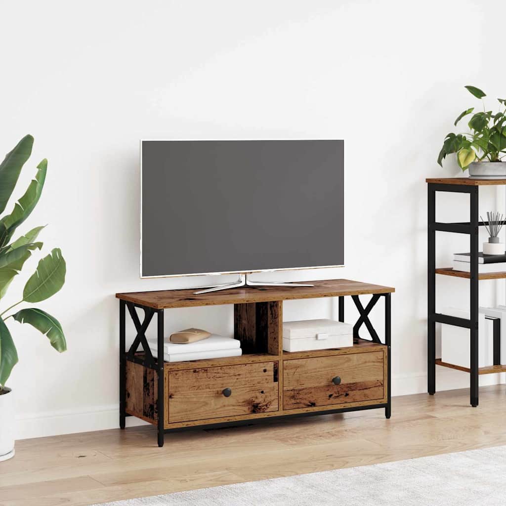 vidaXL Gabinete de TV con cajón Madera Vieja 90 x 33 x 45 cm