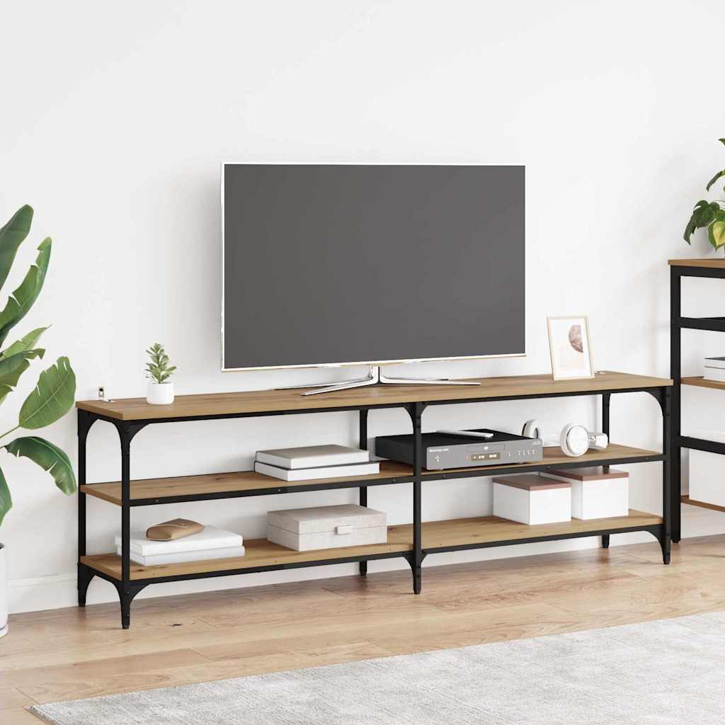 vidaXL Gabinete de TV Roble artesanal 160 x 30 x 50 cm