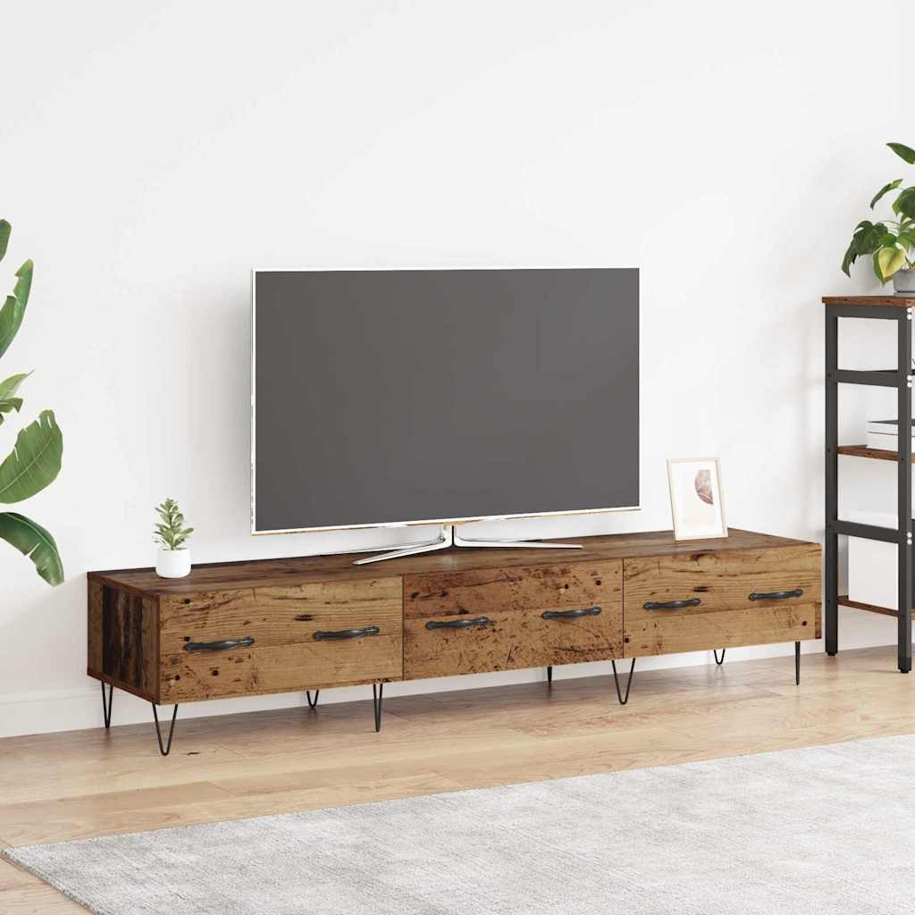 vidaXL Gabinete de TV con cajón Madera vieja 150 x 36 x 30 cm