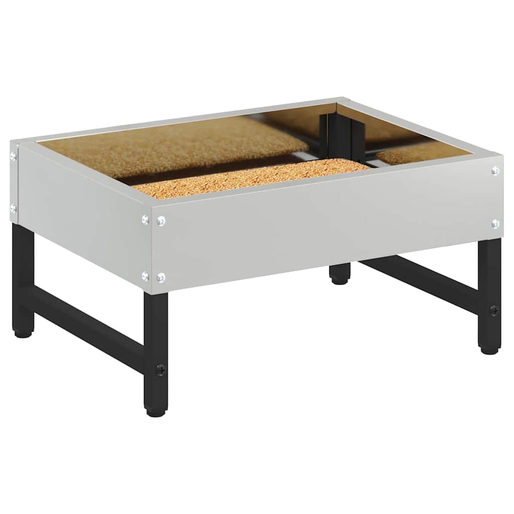 vidaXL Vogel-Feeder Silber 34 x 26 x 16 cm Verzinkter Stahl - Image 3