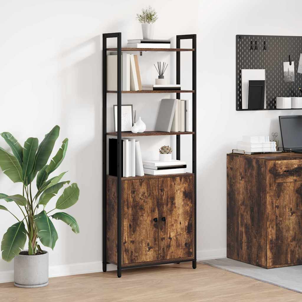 vidaXL Bücherregal Geräucherte Eiche 60 x 24 x 161 cm Holzwerkstoff