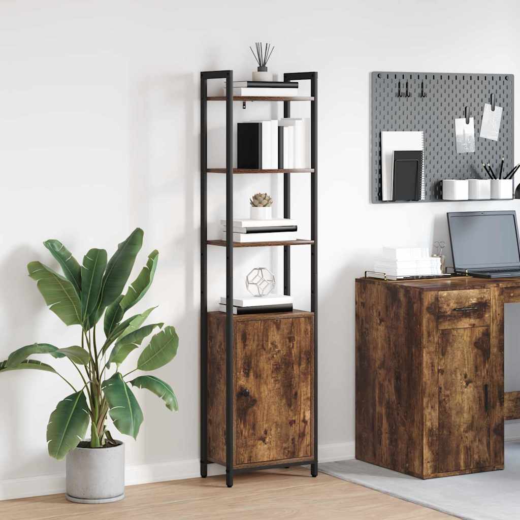 vidaXL Bücherregal Geräucherte Eiche 40 x 24 x 161 cm Holzwerkstoff