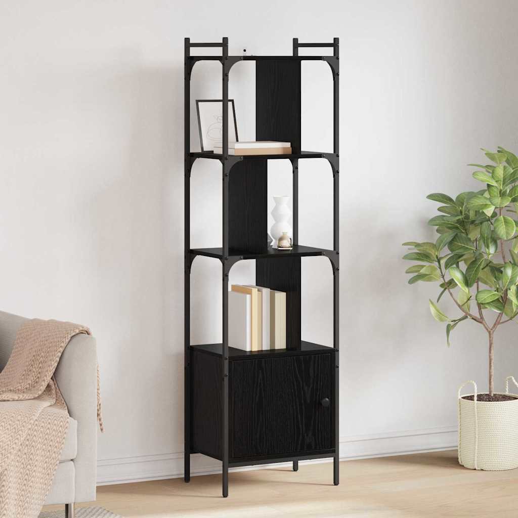 vidaXL Bücherregal Schwarz Eichen-Optik 44,5 x 30 x 154,5 cm