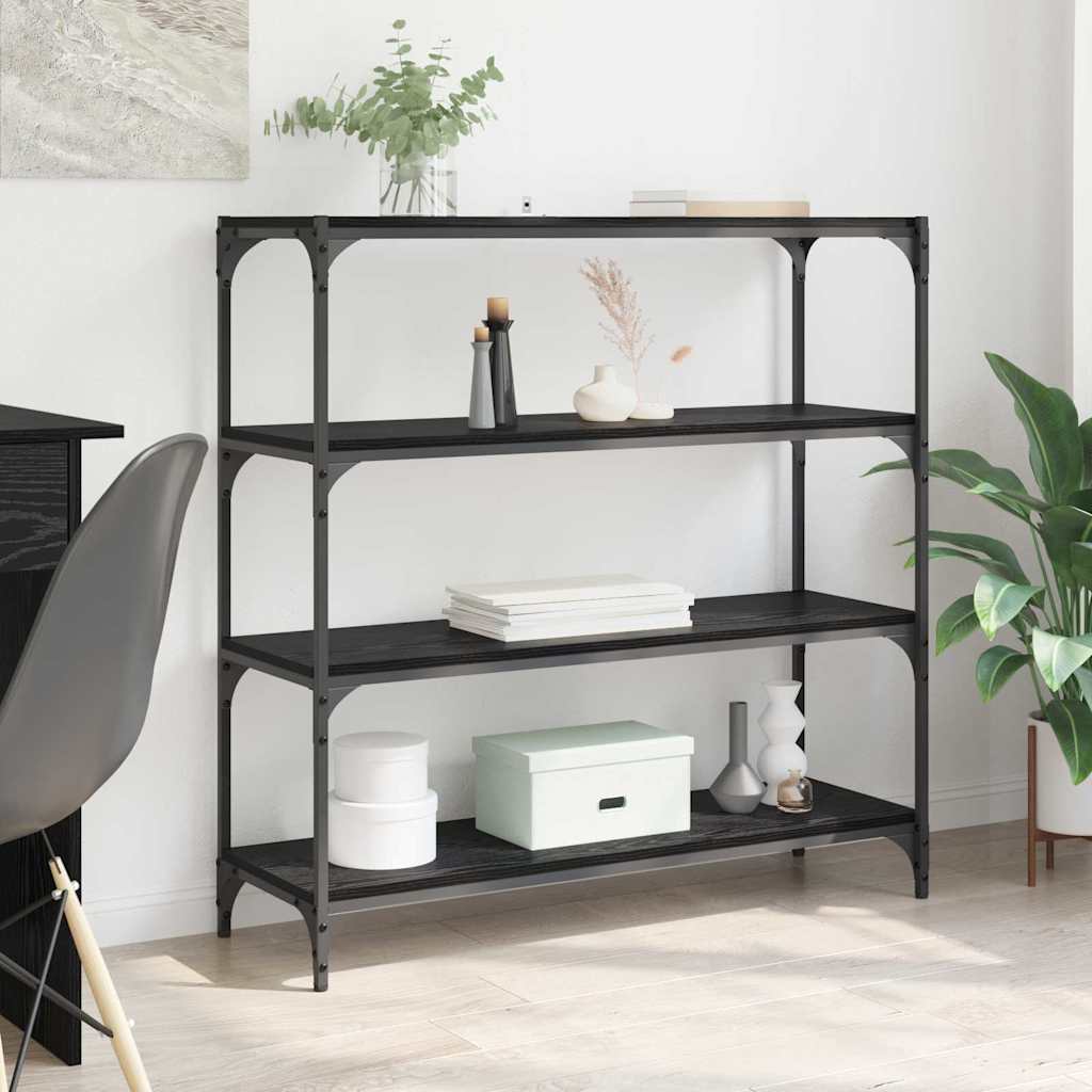 vidaXL Bücherregal Schwarz Eichen-Optik 100 x 33 x 100 cm