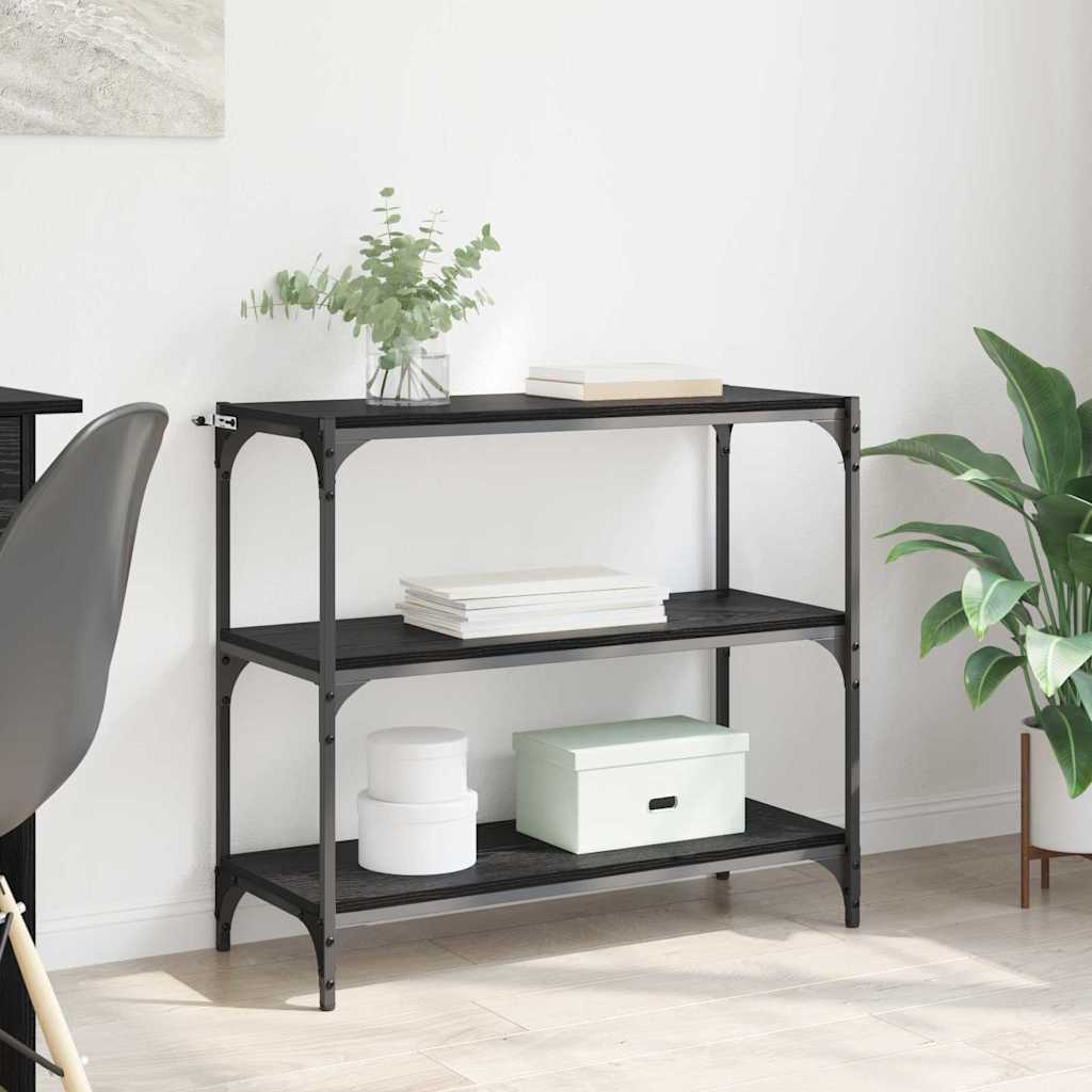 vidaXL Bücherregal Schwarz Eichen-Optik 80 x 33 x 70,5 cm