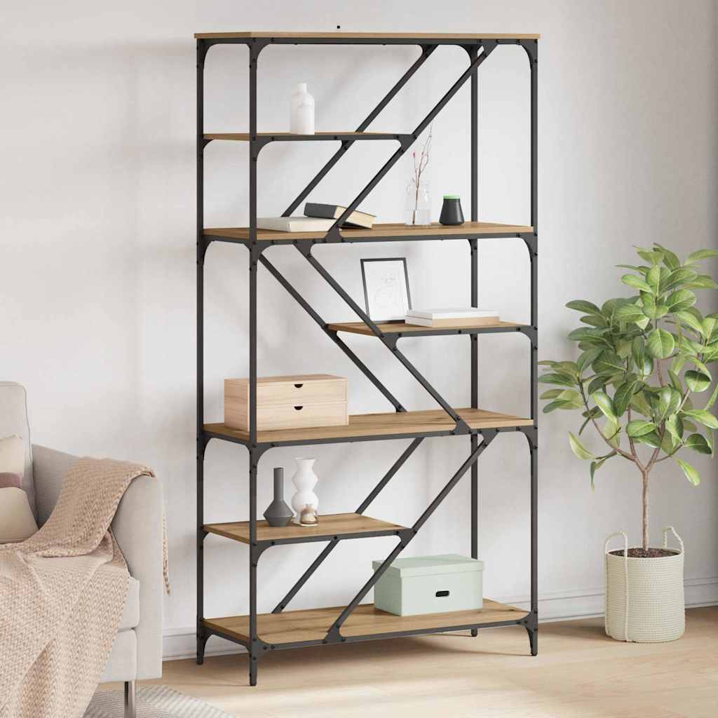 vidaXL Bücherregal Artisan-Eiche 91 x 36 x 176 cm Holzwerkstoff