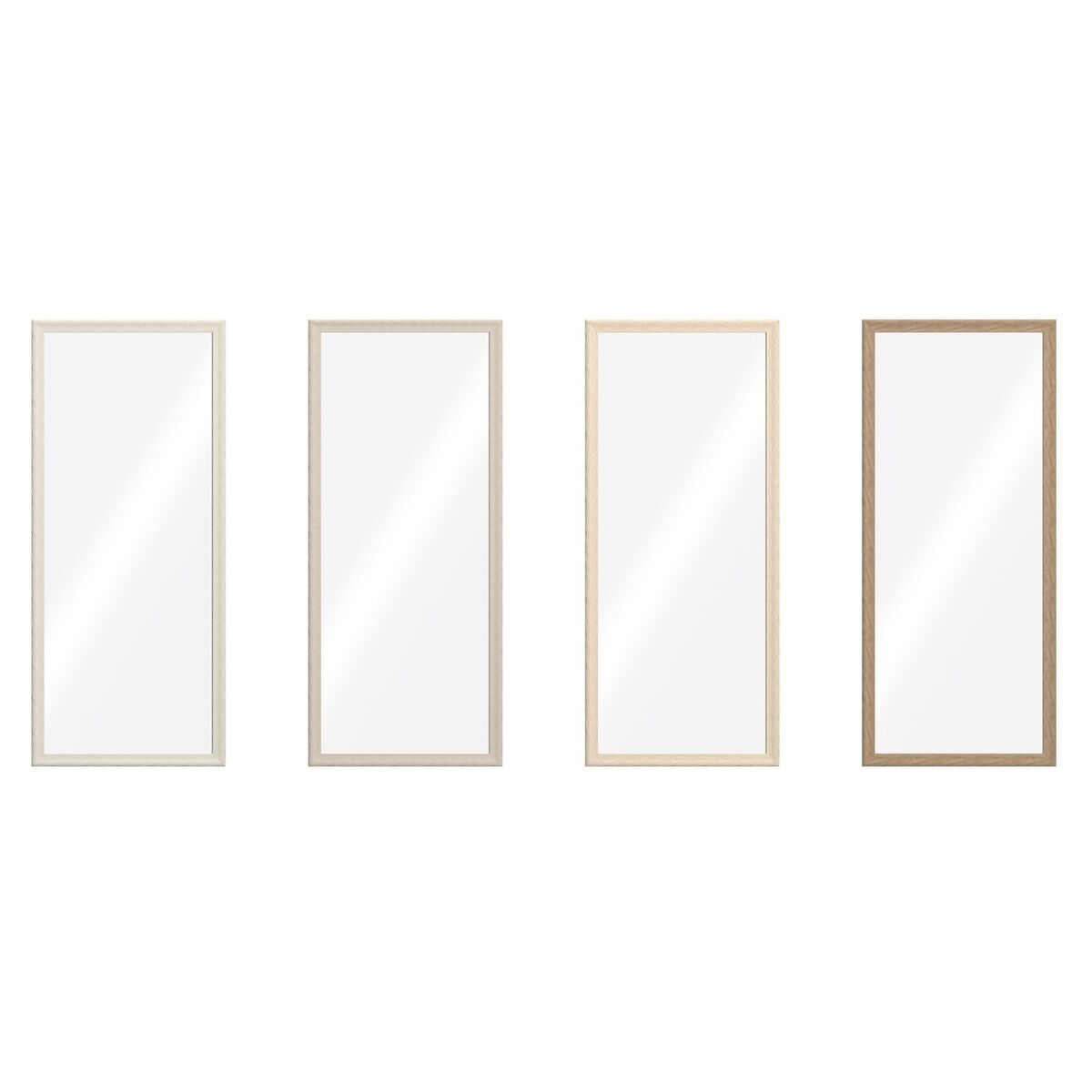 Specchio Da Parete Home Esprit Marrone Beige Grigio Città 67 X 2 X 156 Cm (4 Unità)