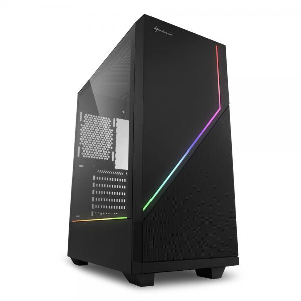Sharkoon Case Rgb Flow, Atx, 7 Slots Expansion, 2 Usb 3.0, 1 Usb 2.0drive Bay Da 2,5"/3,5"
