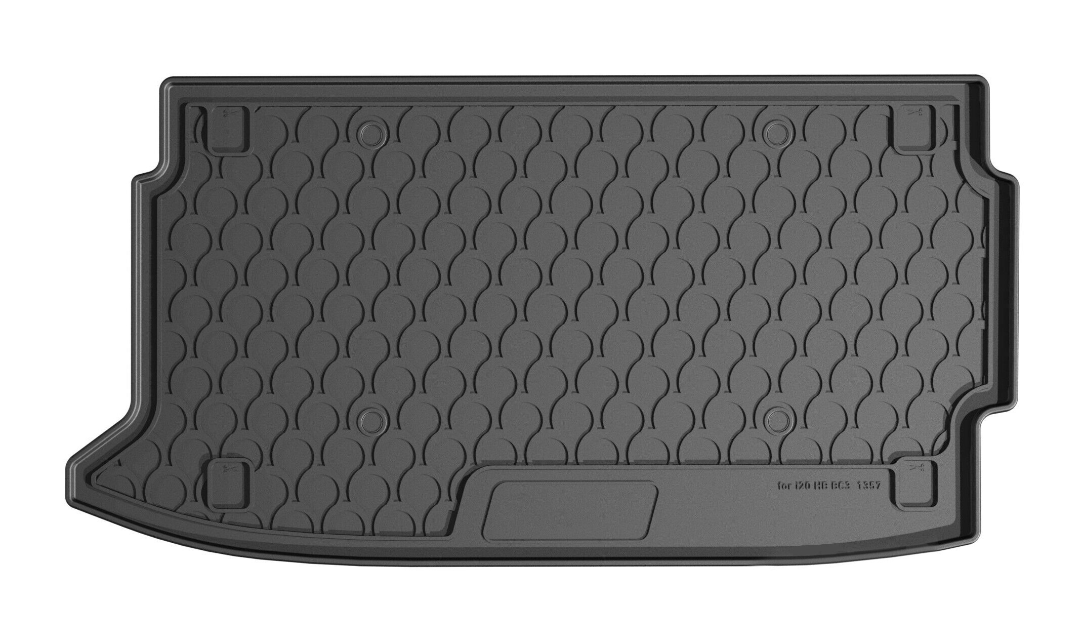 Vasca Baule Su Misura In Gomma Sintetica - Compatibile Per  Hyundai I20 5p (12/20>) Baule Alto