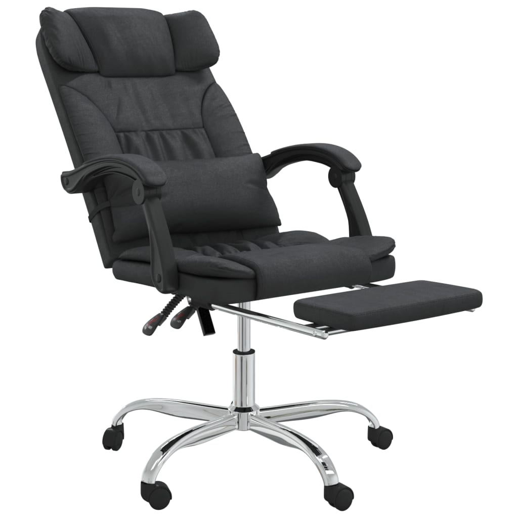 vidaXL Fauteuil de massage inclinable de bureau Noir Similicuir - Image 6
