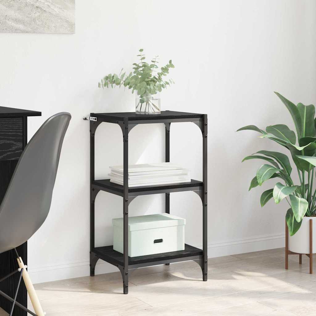 vidaXL Bücherregal Schwarz Eichen-Optik 40 x 33 x 70,5 cm