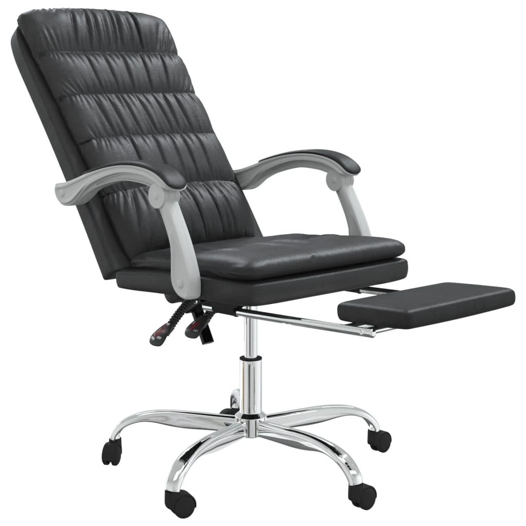 vidaXL Fauteuil inclinable de bureau Noir Similicuir - Image 6