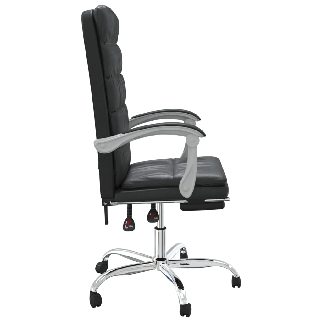 vidaXL Fauteuil inclinable de bureau Noir Similicuir - Image 4