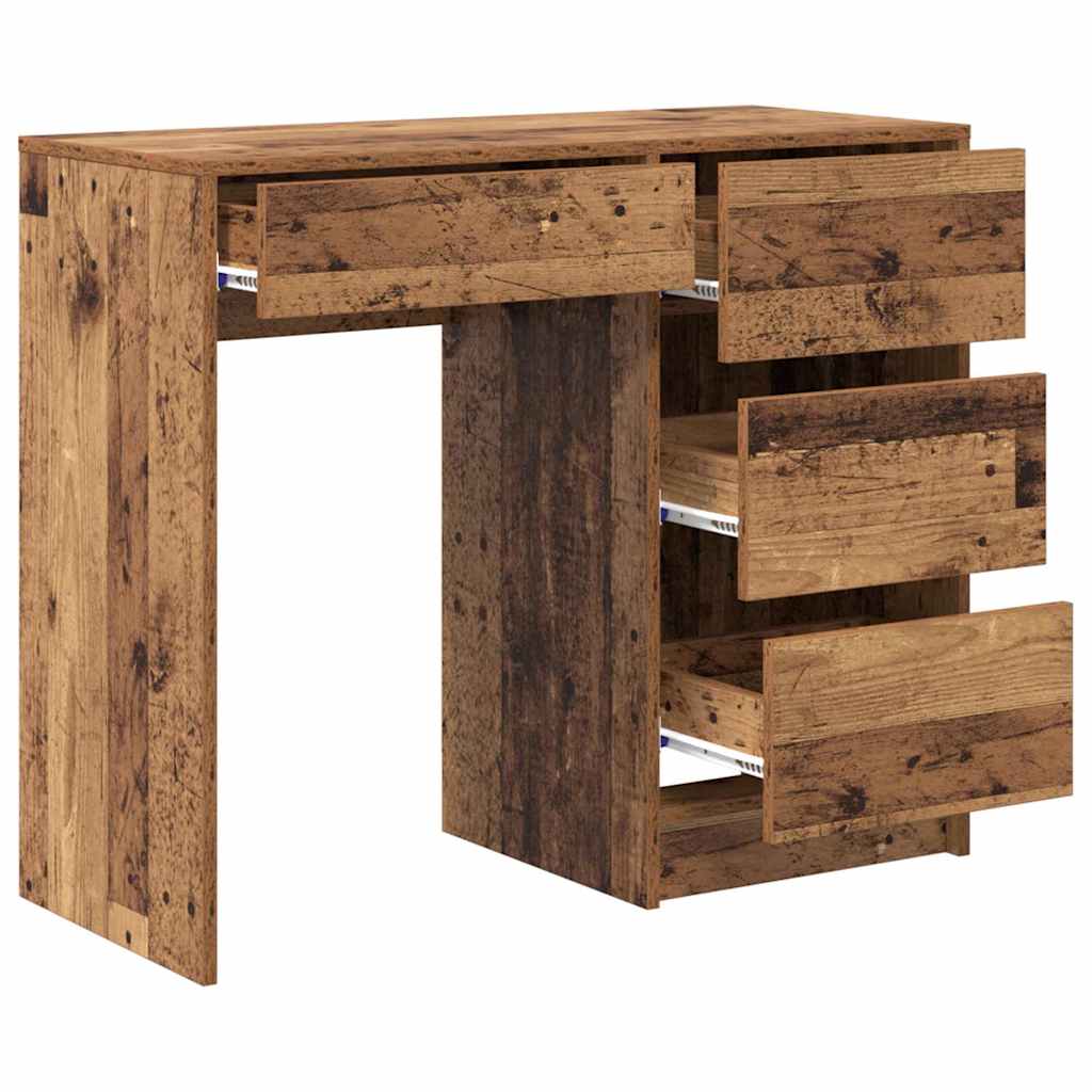 vidaXL Schreibtisch Altholz 90 x 37,5 x 75 cm Holzwerkstoff - Image 5