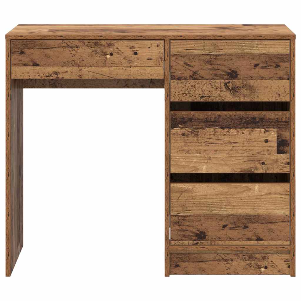 vidaXL Schreibtisch Altholz 90 x 37,5 x 75 cm Holzwerkstoff - Image 6