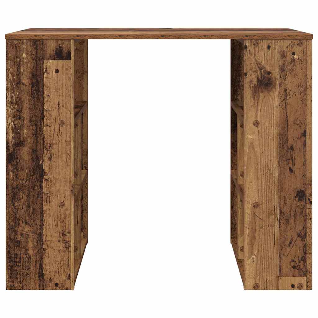 vidaXL Escritorio con estante Madera envejecida 90 x 50 x 75 cm - Image 5