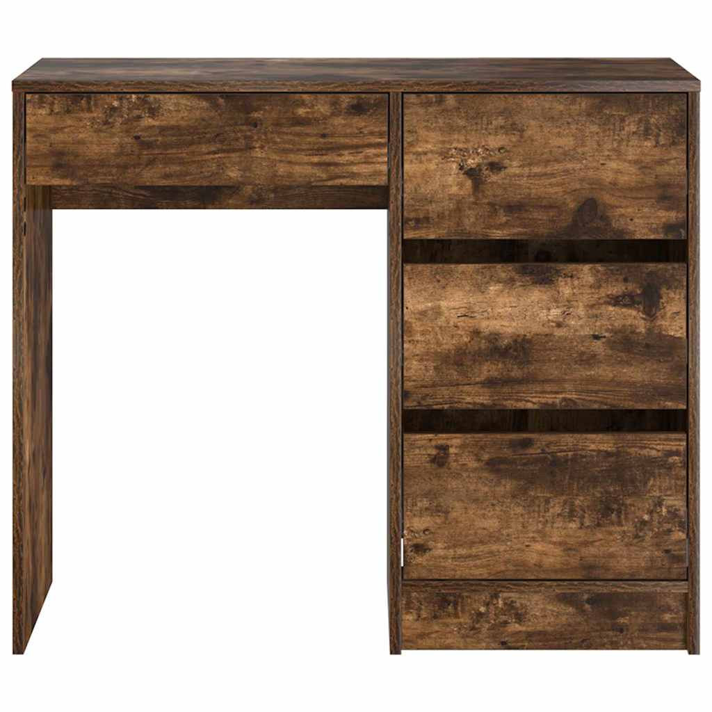 vidaXL Schreibtisch Geräucherte Eiche 90 x 37,5 x 75 cm Holzwerkstoff - Image 6