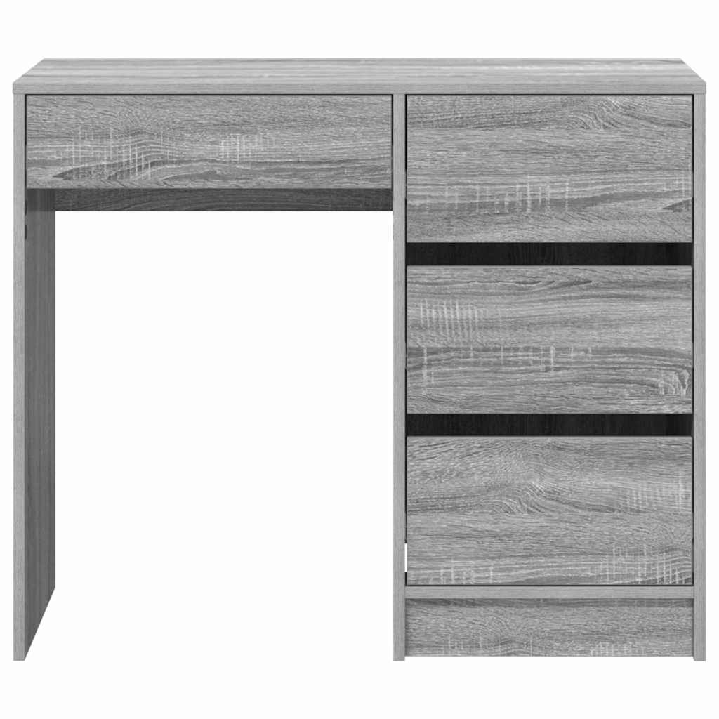 vidaXL Schreibtisch Graues Sonoma 90 x 37,5 x 75 cm Holzwerkstoff - Image 6