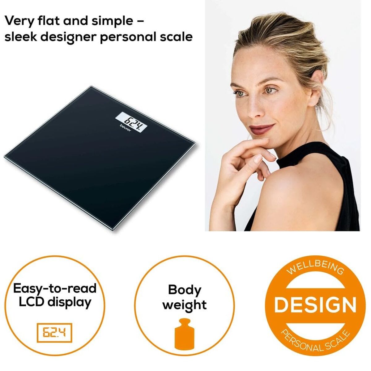 Bilancia Digitale da Bagno Beurer GS10 Nero Vetro 180 kg - Image 5