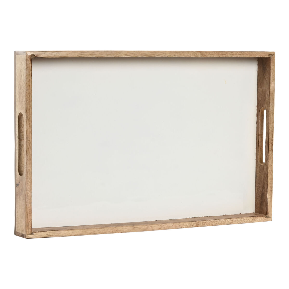Vassoio Home ESPRIT Bianco Naturale Legno di mango 43,5 X 27 X 4,5 CM - Image 3