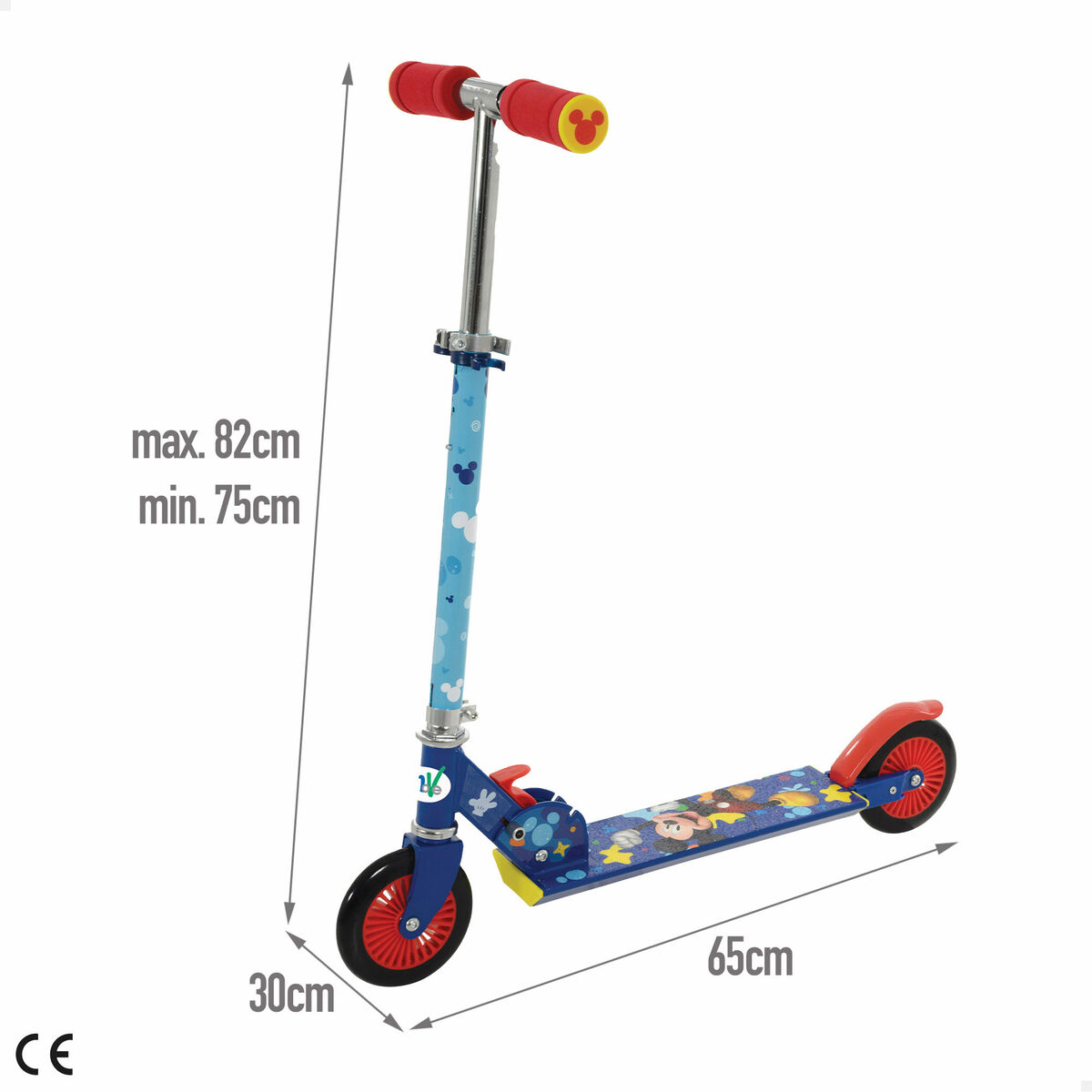 Monopattino Scooter Mickey Mouse 65 x 82 x 30 cm Azzurro - Image 4