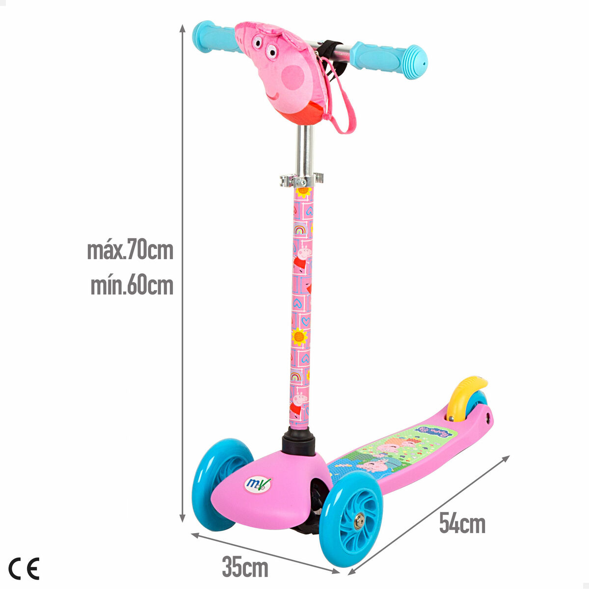 Monopattino Peppa Pig Metallo Plastica Multicolore - Image 4