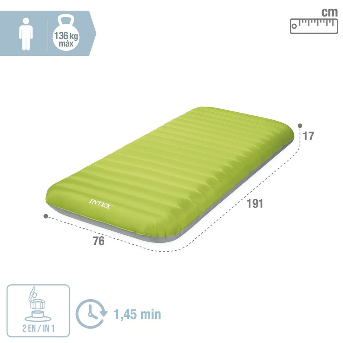 Materasso Gonfiabile Intex 76 x 11 x 191 cm - Image 5