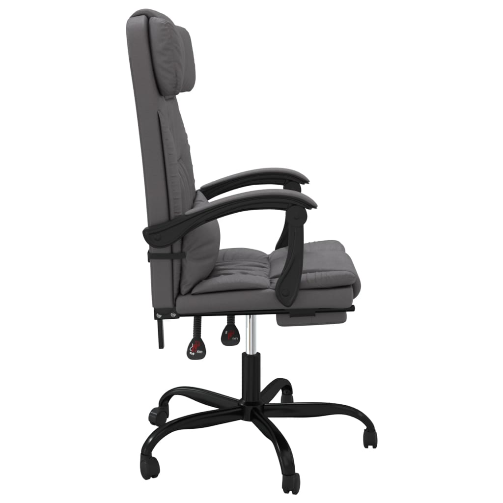vidaXL Fauteuil inclinable de bureau Gris Similicuir - Image 4