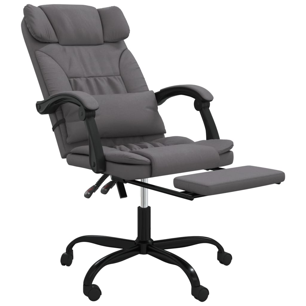 vidaXL Fauteuil inclinable de bureau Gris Similicuir - Image 6