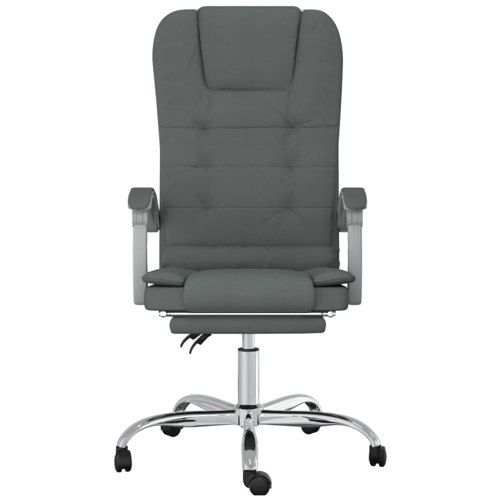 vidaXL Fauteuil de massage inclinable de bureau Gris foncé Tissu - Image 3