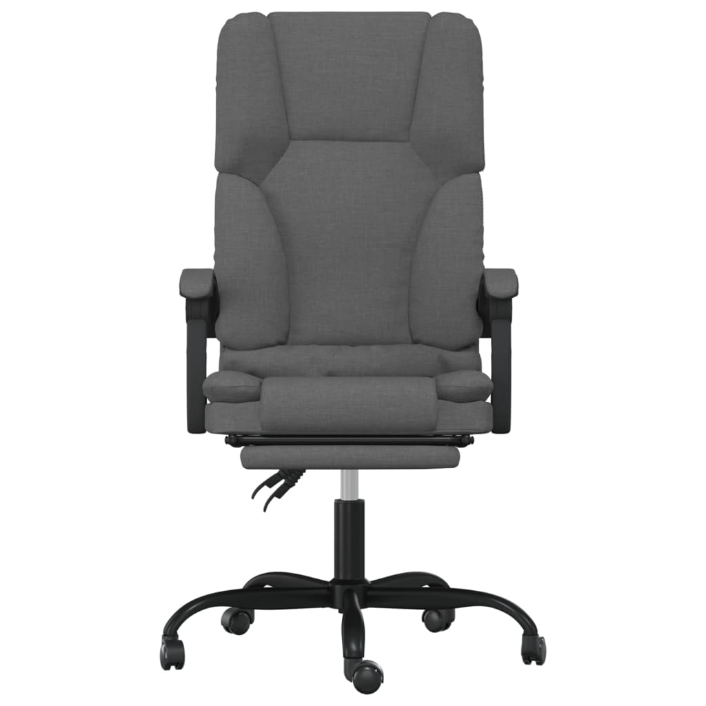 vidaXL Fauteuil de massage inclinable de bureau Gris foncé Tissu - Image 3