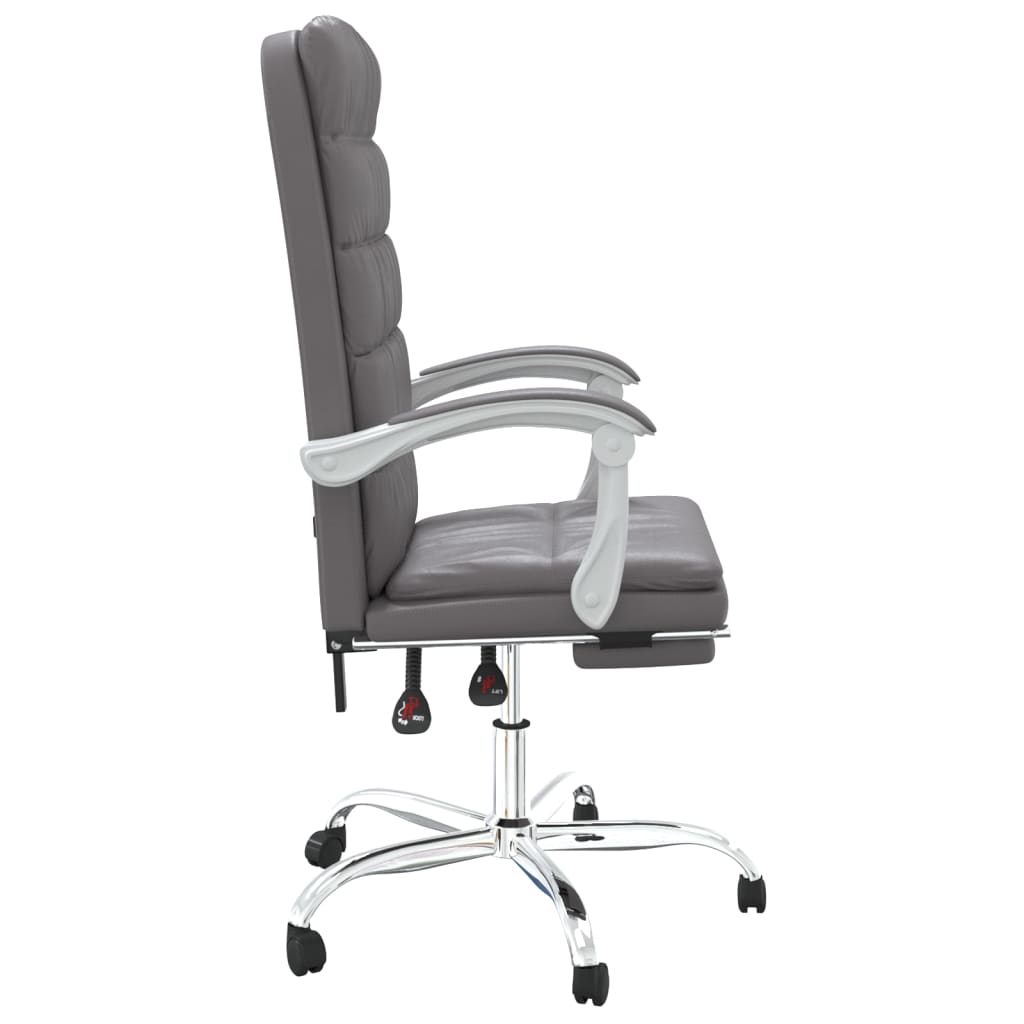 vidaXL Fauteuil inclinable de bureau Gris Similicuir - Image 4