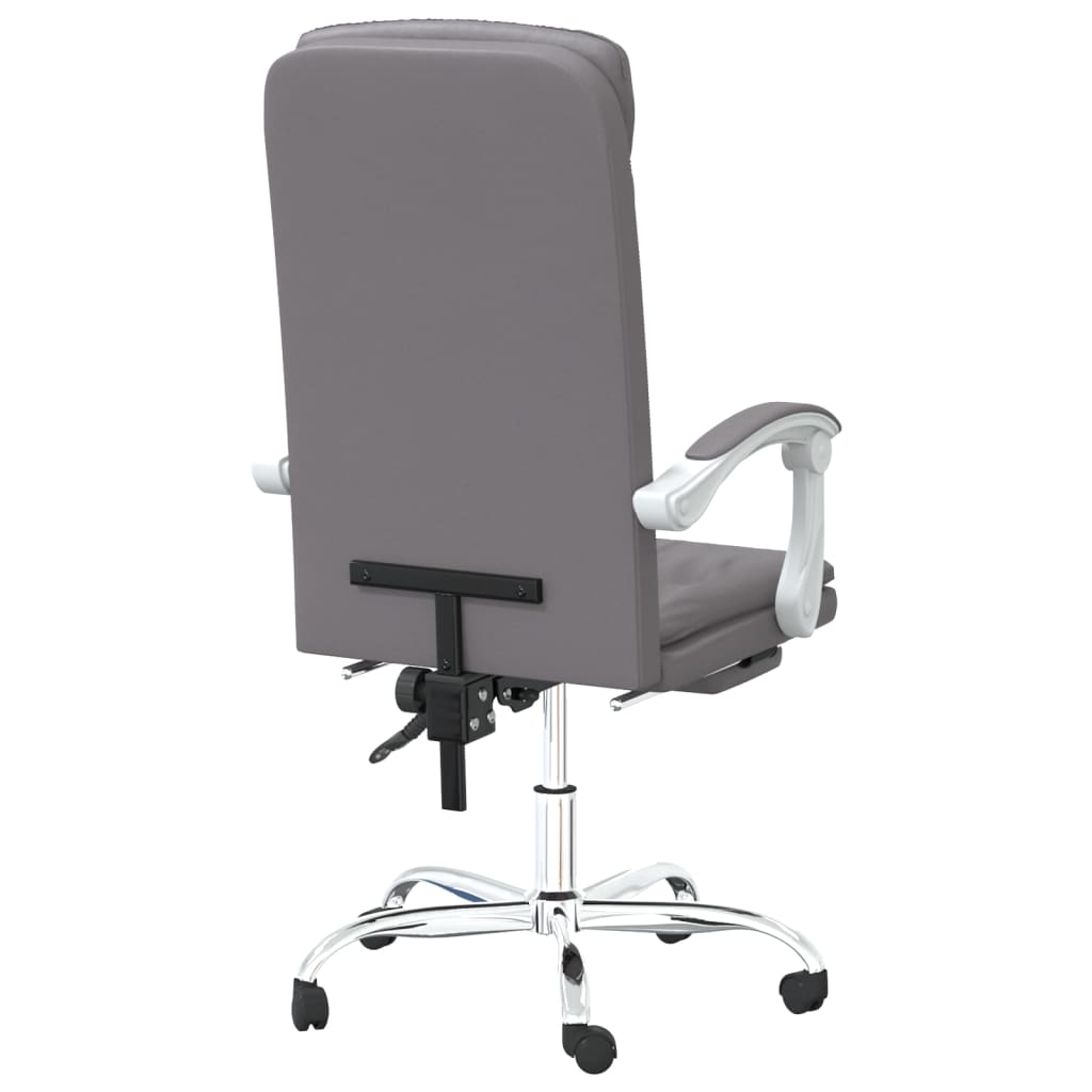 vidaXL Fauteuil inclinable de bureau Gris Similicuir - Image 5