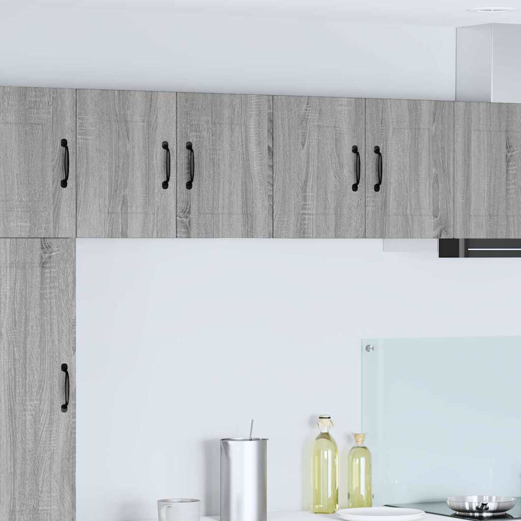 vidaXL Küchenwandschrank mit Regal 2 pcs Graues Sonoma 60 x 31 x 40 cm