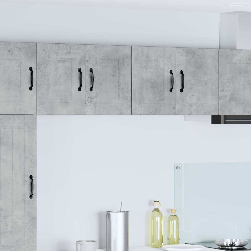 vidaXL Küchenwandschrank mit Regal 2 pcs Beton Grau 60 x 31 x 40 cm