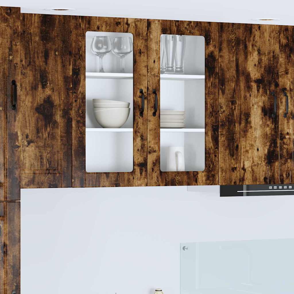 vidaXL Küchenwandschrank mit Regal Geräucherte Eiche 80 x 31 x 80 cm