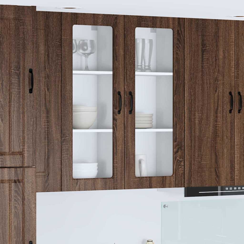 vidaXL Küchenwandschrank mit Regal Braun Eichen-Optik 40 x 31 x 100 cm