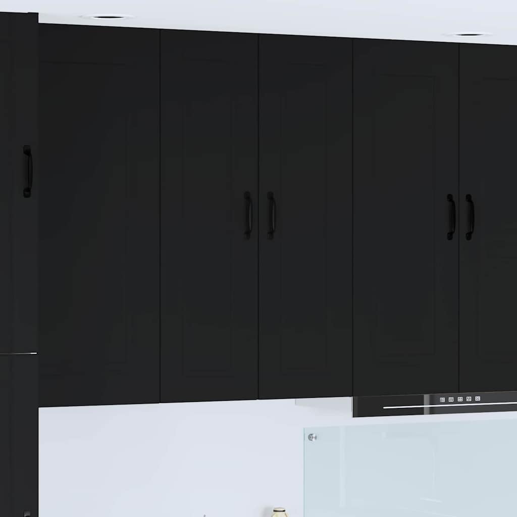 vidaXL Küchenwandschrank Schwarz 30 x 31 x 100 cm Holzwerkstoff
