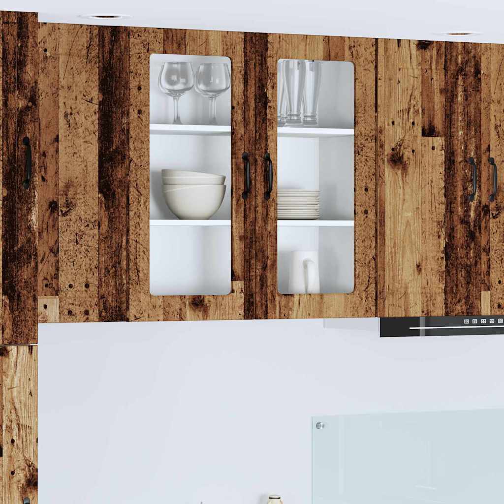 vidaXL Küchenwandschrank mit Tür Altholz 80 x 31 x 80 cm Holzwerkstoff