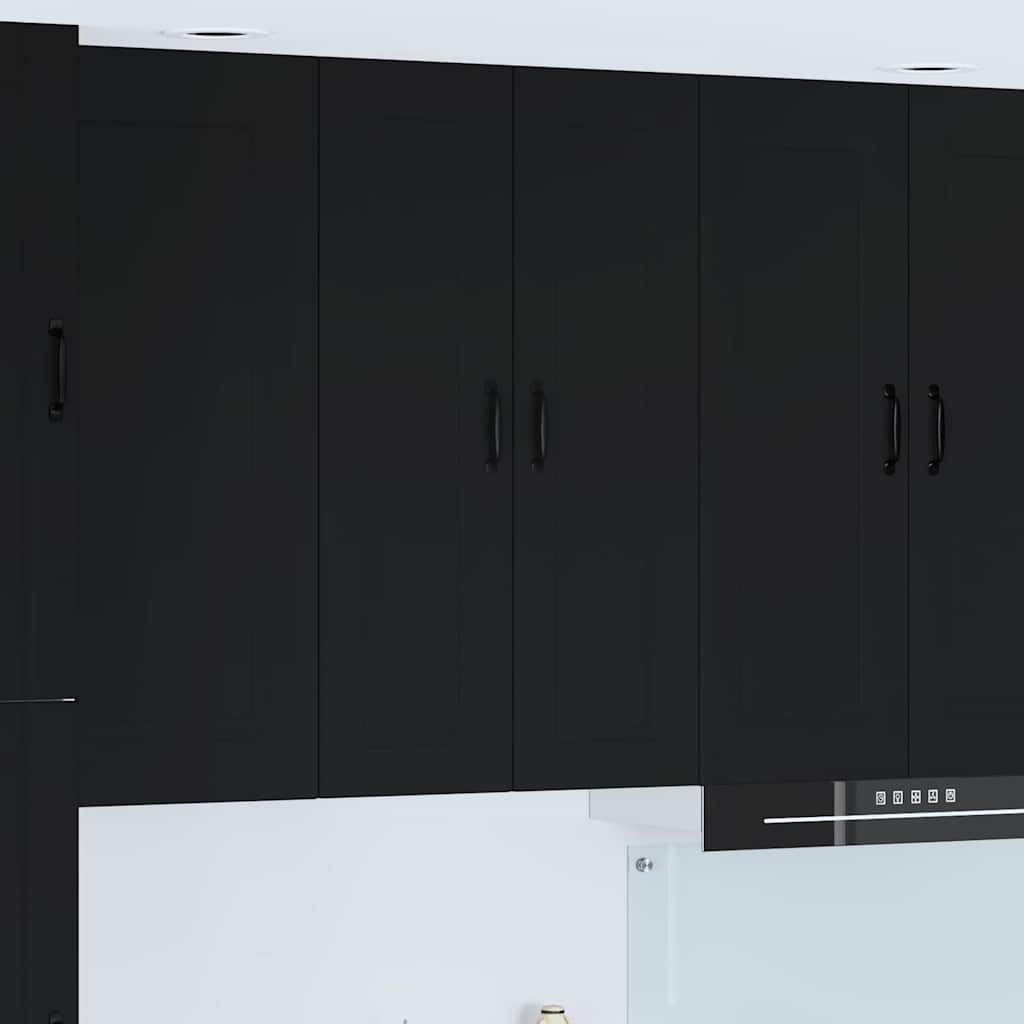 vidaXL Küchenwandschrank Schwarz 60 x 31 x 100 cm Holzwerkstoff