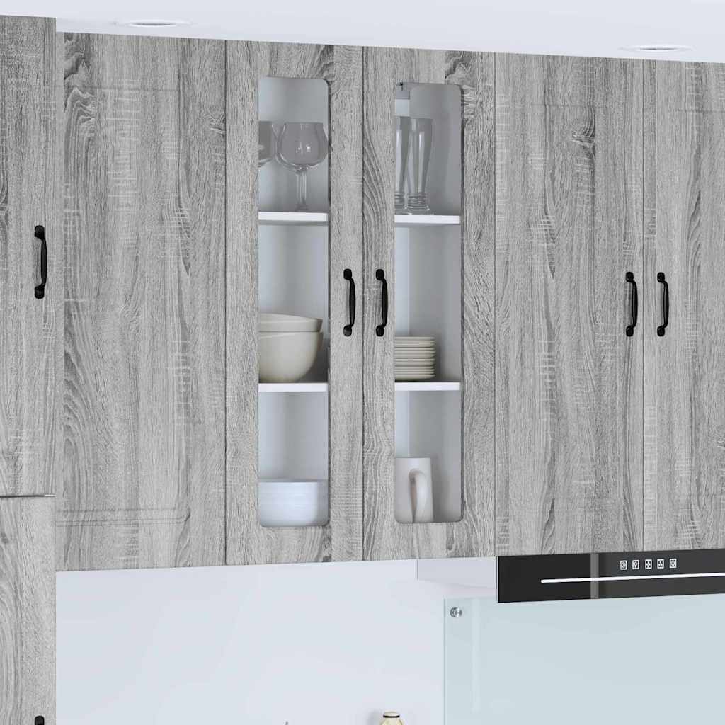 vidaXL Küchenwandschrank Graues Sonoma 60 x 31 x 100 cm Holzwerkstoff