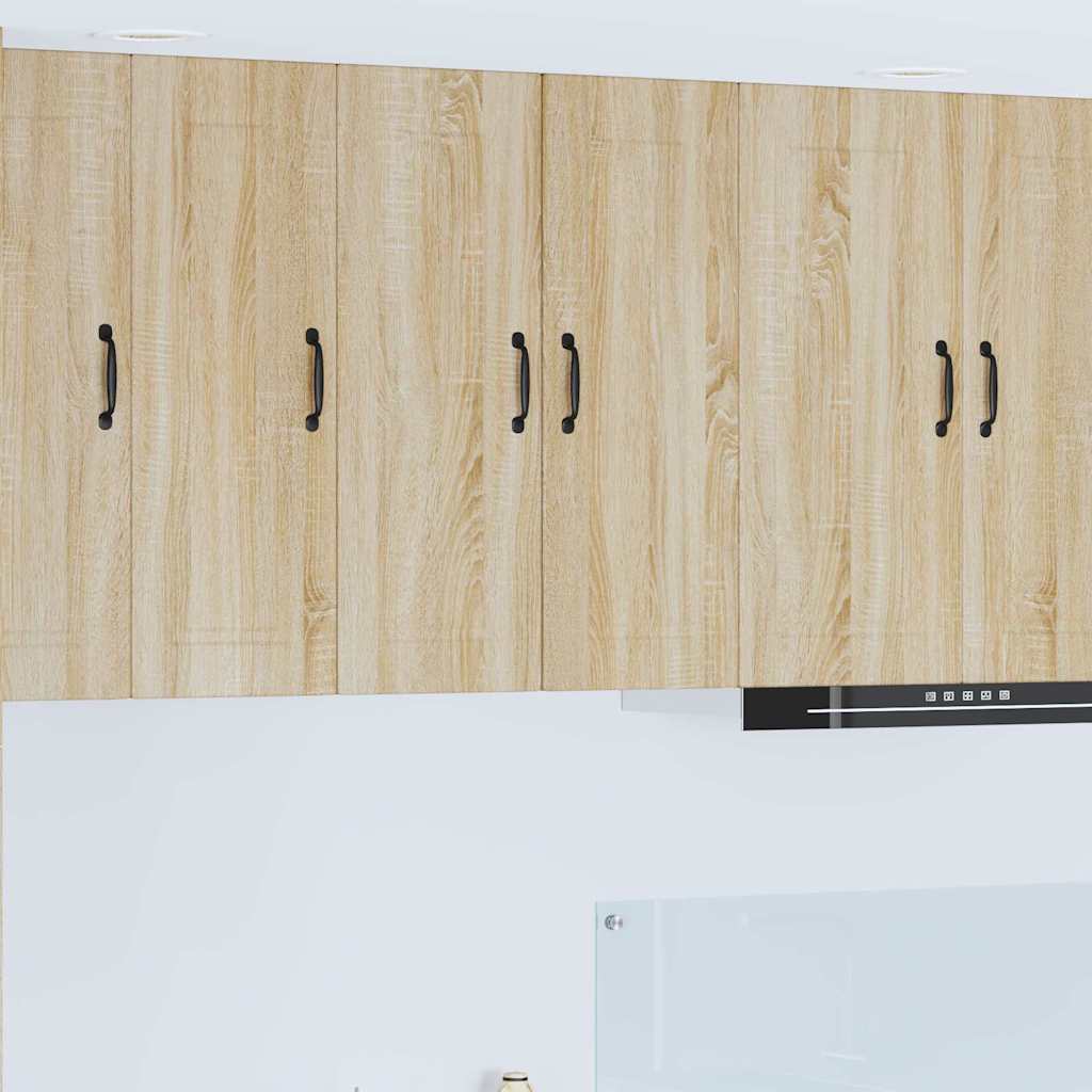 vidaXL Küchenwandschrank mit Regal 2 pcs Sonoma-Eiche 30 x 31 x 80 cm