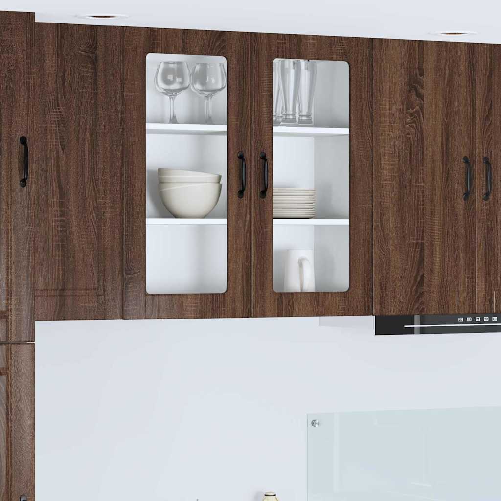 vidaXL Küchenwandschrank mit Regal Braun Eichen-Optik 80 x 31 x 80 cm